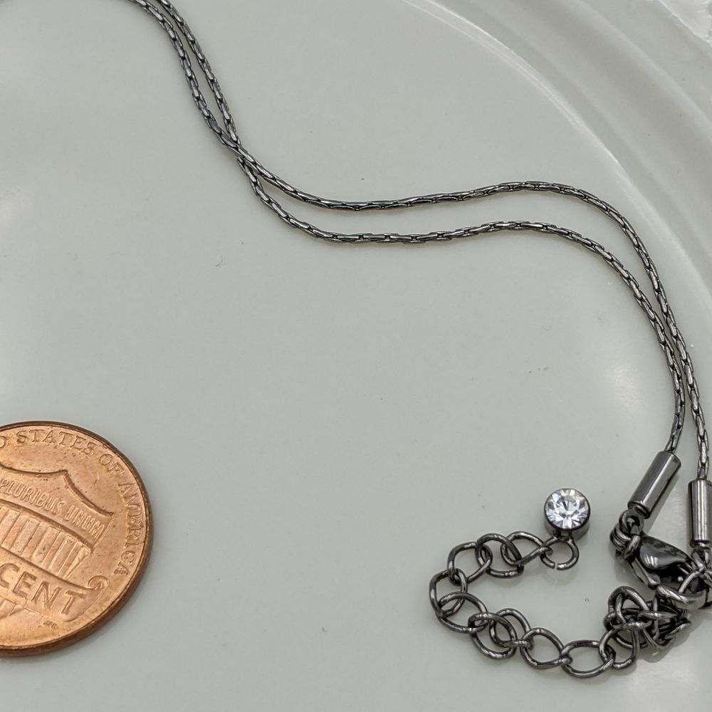 Butler Sterling Silver Faux Pearl Swing Necklace - Picture 5 of 9